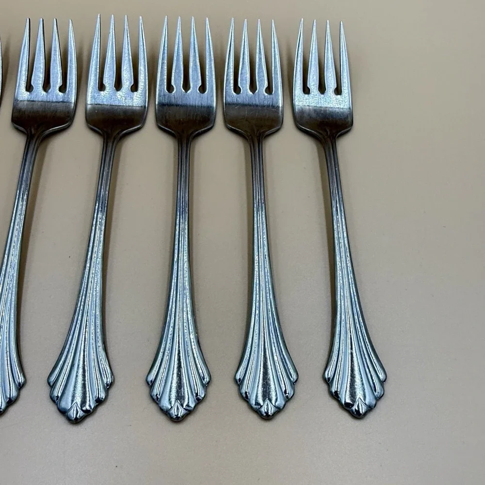 Lot of 6 Oneida Bancroft Stainless Forks Replacements‎ Vintage Salad